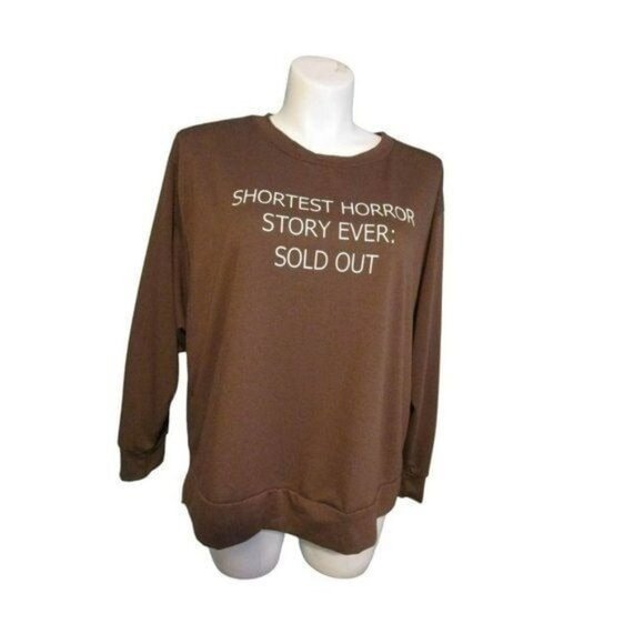 Sew in Love Size Large Womens Brown Sweatshirt #A-3 - Picture 1 of 6